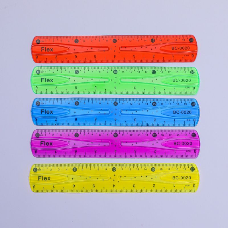 PVC color soft suit, bendable soft ruler 30cm soft ruler, candy-colored bendable ruler, folding ruler