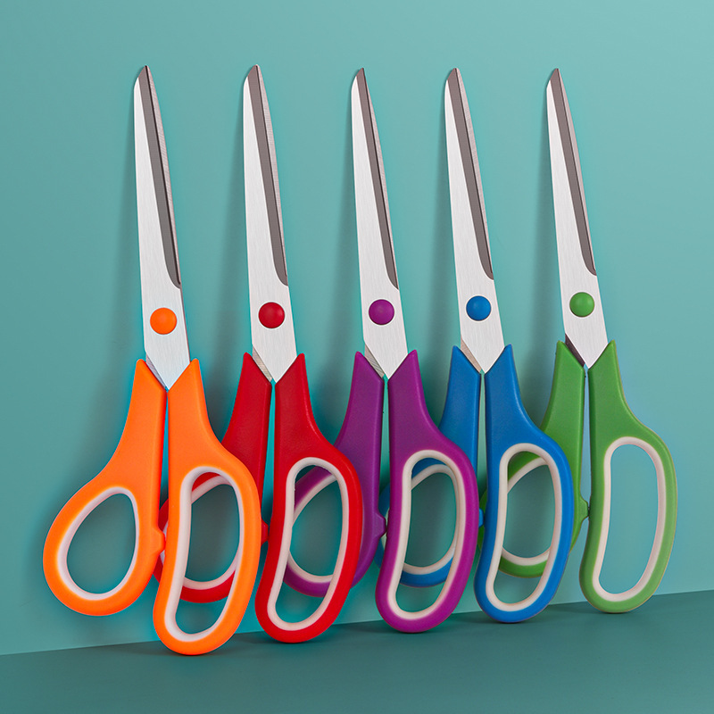 Stainless steel multifunctional set of two-color scissors