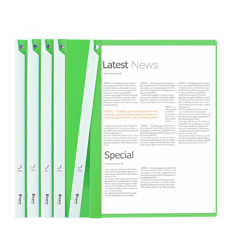 Rotary lever clip a4 lever clip pp transparent file folder information folder book clip test paper clip