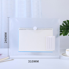 A4 Velcro Document Bag Transparent Waterproof and Dustproof Information Bag 5pcs/Set