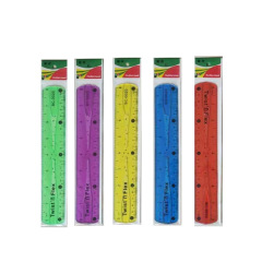 PVC color soft suit, bendable soft ruler 30cm soft ruler, candy-colored bendable ruler, folding ruler