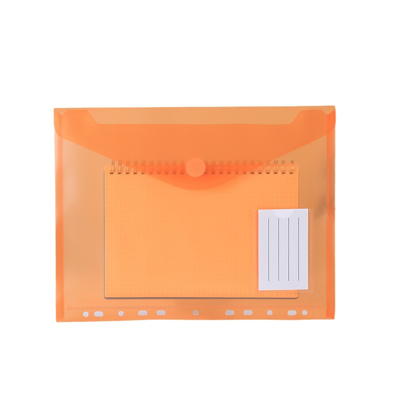 A4 Velcro Document Bag Transparent Waterproof and Dustproof Information Bag 5pcs/Set