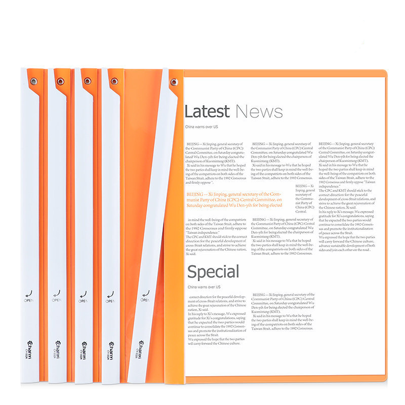 Rotary lever clip a4 lever clip pp transparent file folder information folder book clip test paper clip