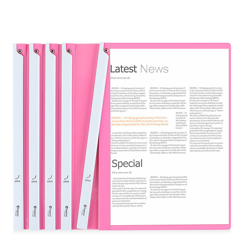 Rotary lever clip a4 lever clip pp transparent file folder information folder book clip test paper clip