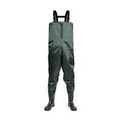 Nylon waders wholesale waterproof men's full-body waders water shoes one-piece leather fork reservoir men's wading clothing