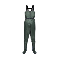 Nylon waders wholesale waterproof men's full-body waders water shoes one-piece leather fork reservoir men's wading clothing