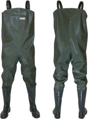 Nylon waders wholesale waterproof men's full-body waders water shoes one-piece leather fork reservoir men's wading clothing