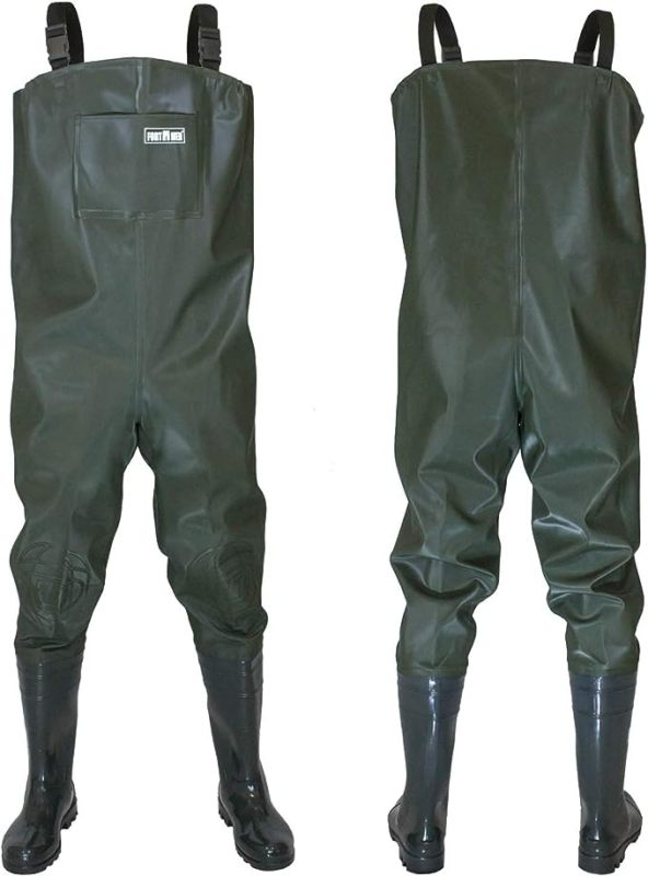 Nylon waders wholesale waterproof men's full-body waders water shoes one-piece leather fork reservoir men's wading clothing