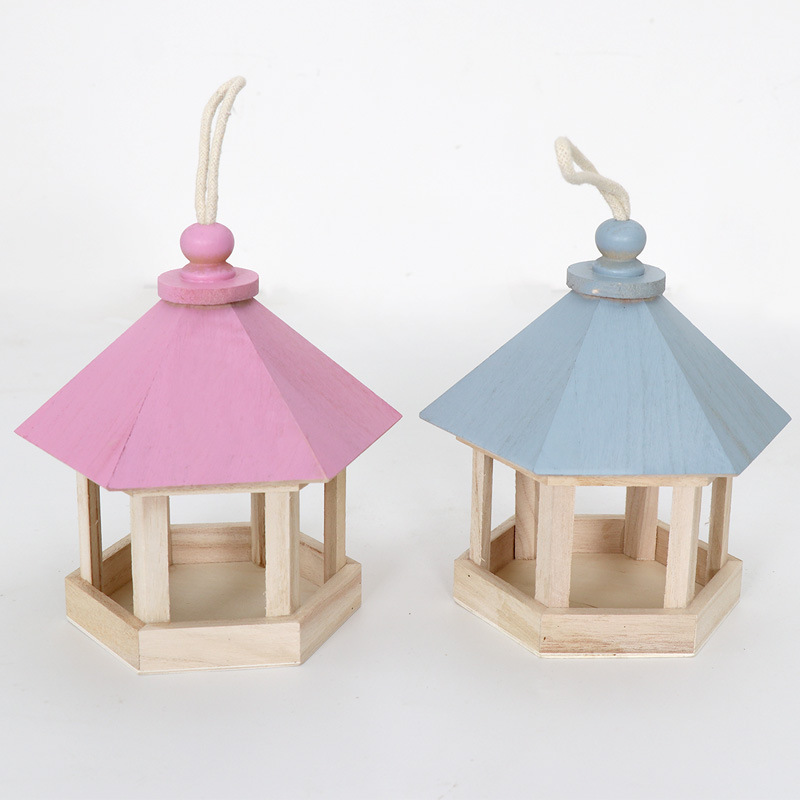Wooden outdoor feeder for wild birds automatic feeding pigeons sparrow food box bird nest bird cage