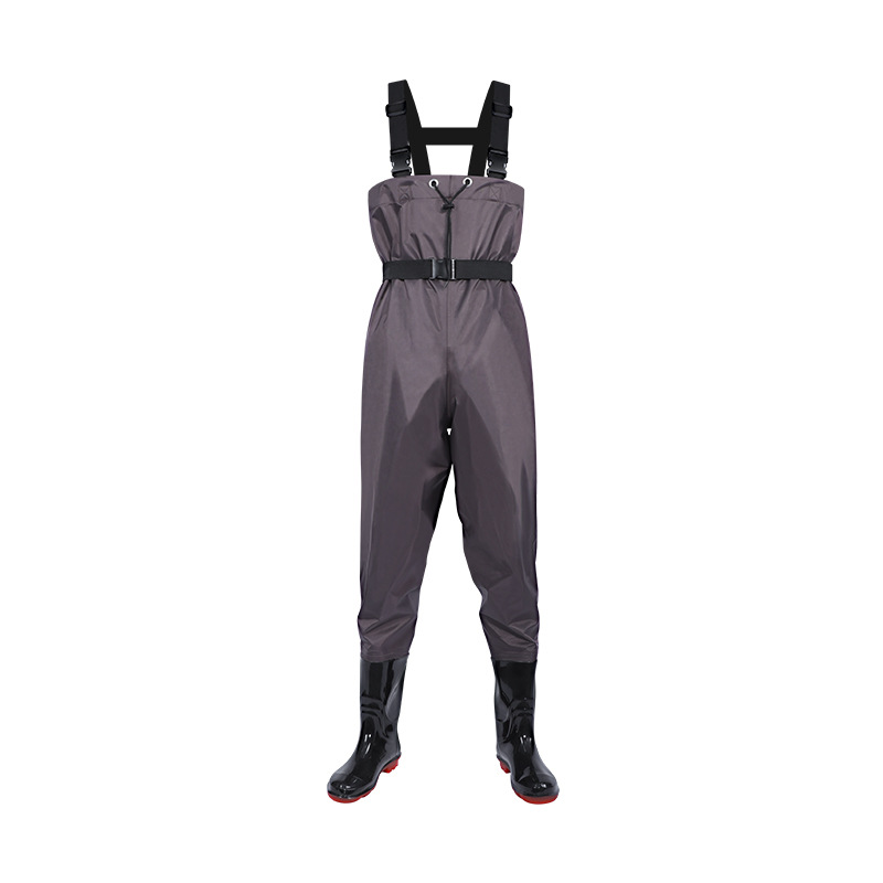 Nylon waders wholesale waterproof men's full-body waders water shoes one-piece leather fork reservoir men's wading clothing