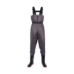 Nylon waders wholesale waterproof men's full-body waders water shoes one-piece leather fork reservoir men's wading clothing
