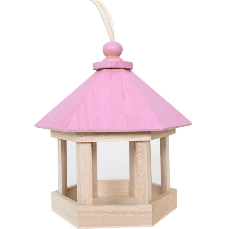Wooden outdoor feeder for wild birds automatic feeding pigeons sparrow food box bird nest bird cage
