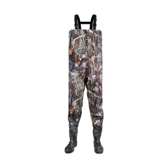 Nylon waders wholesale waterproof men's full-body waders water shoes one-piece leather fork reservoir men's wading clothing