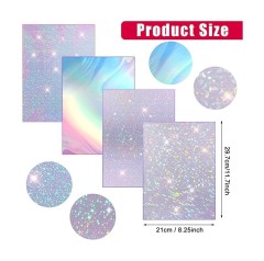 Hot selling A4 210*297mm grade printing paper laser diamond stickers