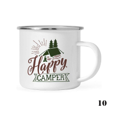 Heat Transfer Retro Ceramic Enamel Mug Classic Large Capacity Mug Gift Cup