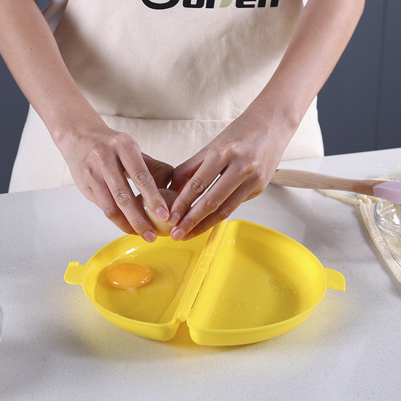 Household omelette mold plastic microwave oven egg steamer semi-circular pancake omelette omelette rice box