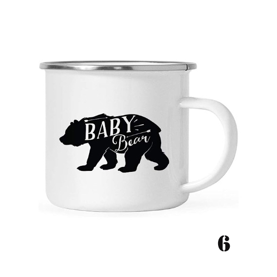 Heat Transfer Retro Ceramic Enamel Mug Classic Large Capacity Mug Gift Cup