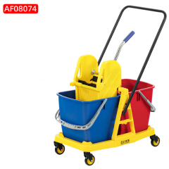 Baiyun double barrel water squeezing truck separate bucket 60L mop bucket hand squeeze water washing mop bucket squeezer water squeezer cleaning truck
