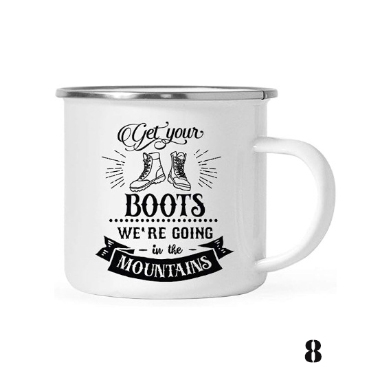 Heat Transfer Retro Ceramic Enamel Mug Classic Large Capacity Mug Gift Cup