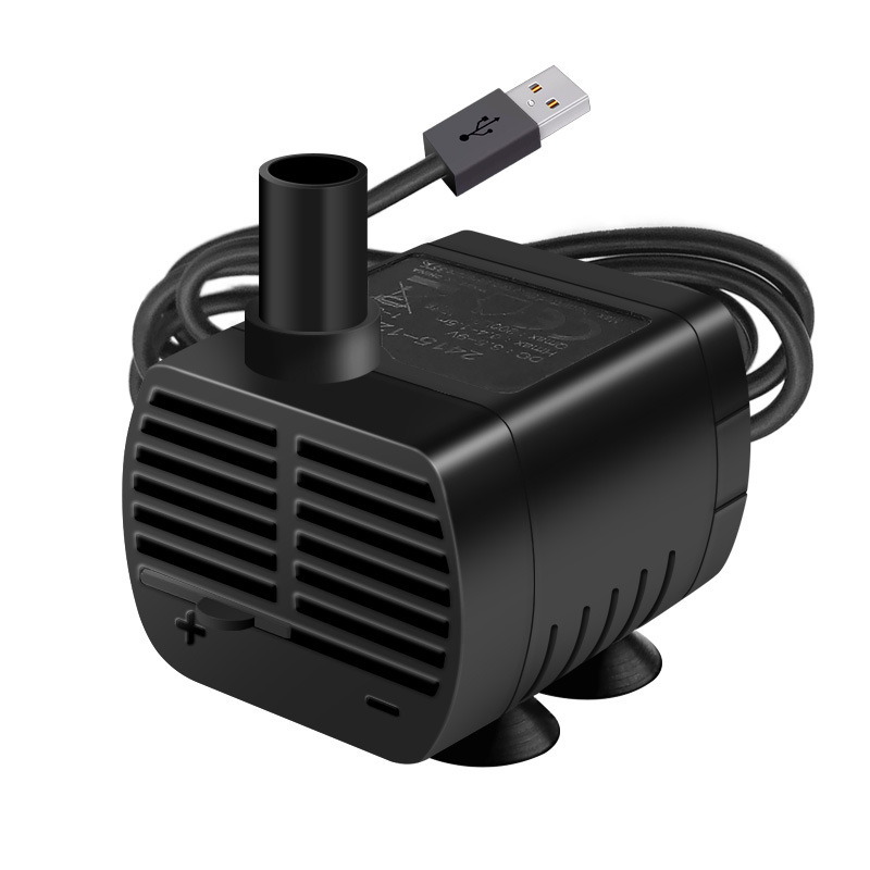 USB fish tank water pump power bank 5V DC brushless pet silent mini small circulation rockery fountain submersible pump
