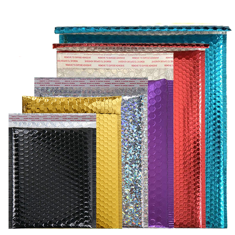 Packaging bags Aluminized film bubble express bubble bags in stock Aluminized film bubble envelope bags