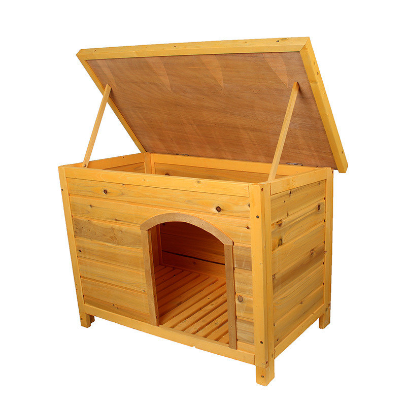 Meade pet wooden house, pet wooden house, waterproof and leak-proof box roof, dog breathable chewing solid wood house