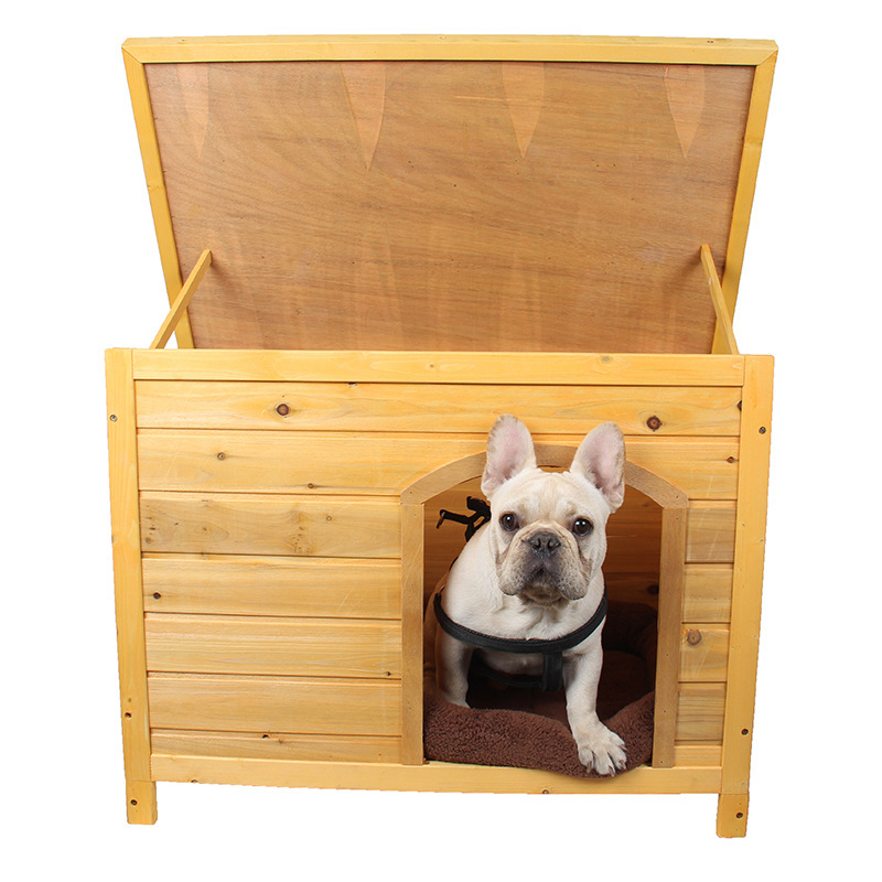 Meade pet wooden house, pet wooden house, waterproof and leak-proof box roof, dog breathable chewing solid wood house