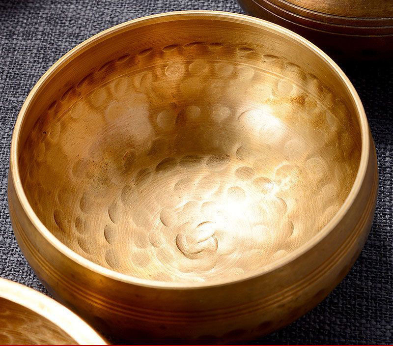 Nepal pure copper Buddha sound bowl yoga meditation bowl Tibetan singing bowl copper bowl Buddha sound bowl copper chime ear bowl ornaments