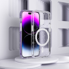 Four-corner anti-collision hard magnetic phone case for iPhone 12-15pro max