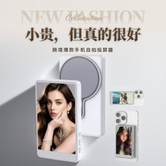Mobile phone rear magnetic display screen for live video sharing, internet celebrity photo taking and selfie assisting device