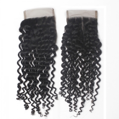 Brazilian Curly Closure 4x4 Swiss Lace Closure Virgin Human Hair