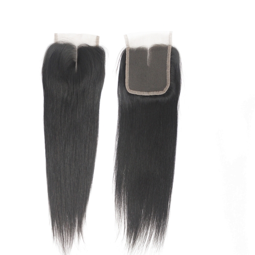 Brazilian Silky Straight Lace Closure Virgin Human Hair Swiss Lace middle part 4x4 Lace Closure