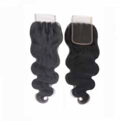 Forawme Pre Plucked Body Wave Lace Closure Swiss Lace 4x4 Mink Closures 100% Human Hair