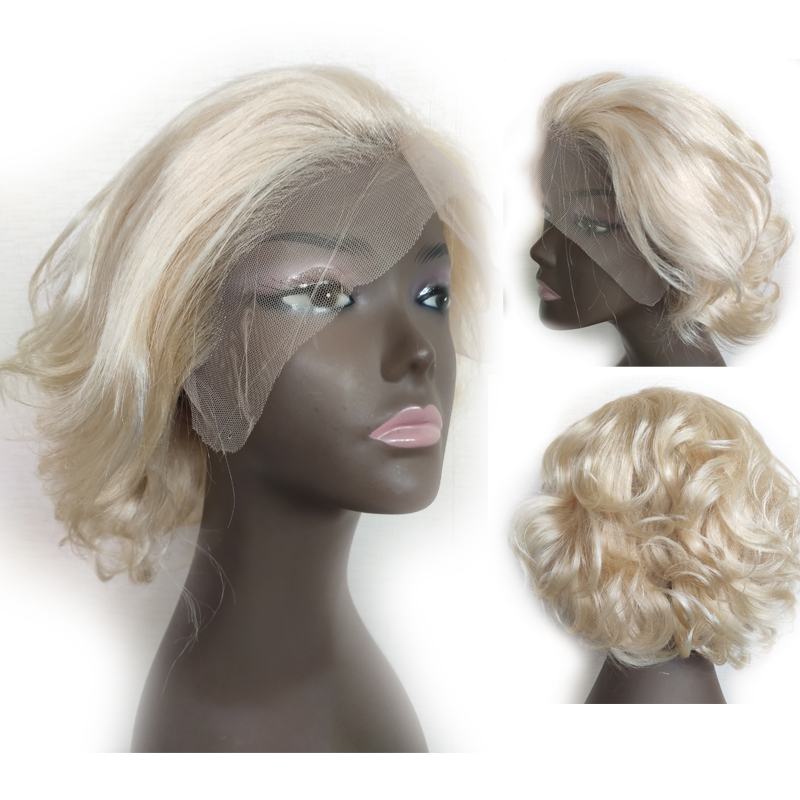 blonde lace front pixie wig