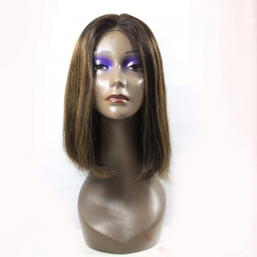 Highlight Straight Bob Wig  Human Hair Wigs P4/27 Piano Color P2/8 lace front wigsBobs