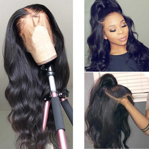 10A Pre Plucked Body Wave Full Lace Wigs 100% Virgin Human Hair Glueless Transparent Lace Wigs Natural Hairline For Women