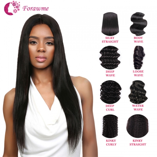 Forawme Full Head 5X5 Hd Swiss Lace Closure Hair Weave Brazilian