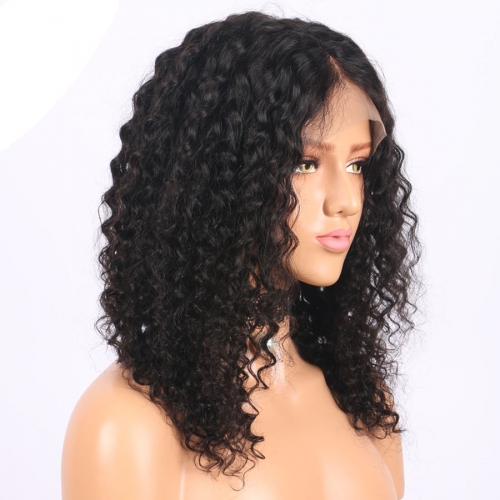 Brazilian Deep Wave Bob Lace Front Wigs Human Hair For Women Pre Plucked Transparent Short Lace Closure Wigs