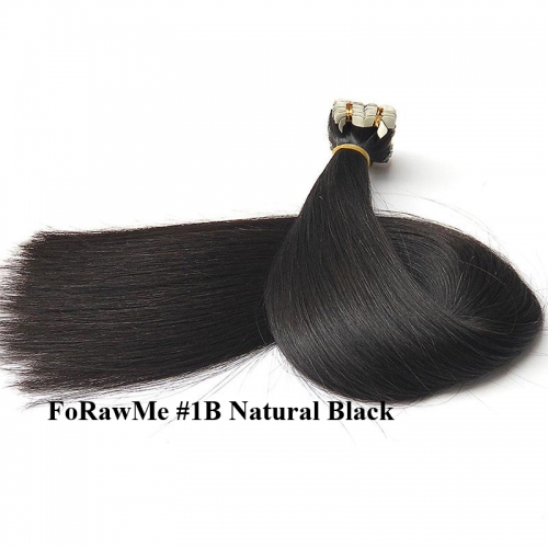 Raw Tape ins hair extensions 100% human hair extension PU extension High density Straight hair