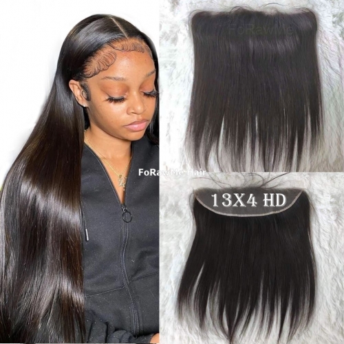 Pre plucked 13x4 Ear to Ear Silky Straight Hd Lace Frontals Human Hair Brazilian Virgin Hair 13X6 Transparent Lace Frontals Closure