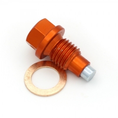 Magnetic Oil Drain Plug Bolt Compatible with KTM SX/SXF/EXC/EXC-F (M12x1.5x20) Orange