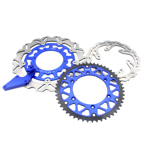 320MM Oversize Front Brake Disc Rotors Adapter Fit YAMAHA Blue YZ250F 450F