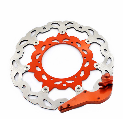 VMX Brake Disc, Rotors, adapter, Bracket Compatible with KTM Old model 81MM Orange