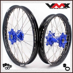 VMX 21/18 Enduro Motorcycle Wheels Rims Set Fit YAMAHA WR250F WR450F 2003-2018 Blue Hub