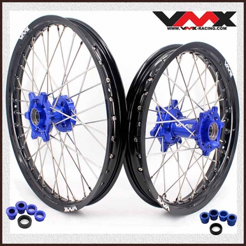 VMX 21/19 Motorcycle MX Off-road Wheels Rims Set Fit HUSQVARNA TE TC FE FC 2014-2023 Blue Hub