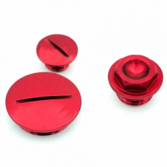 ENGINE PLUGS COVERS SET FIT HONDA CRF150R 07-15 CRF250L/M 12-15 TRX450R/ER 04-09 RED