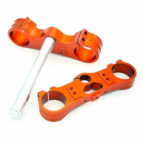 CNC Billet Triple Trees Clamp Compatible with KTM SX EXC XCW 125-530CC 2003-2013 Orange