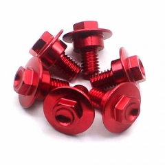 CNC FRONT FORK GUARD BOLTS SCREW FIT HONDA CR125/250 CRF250R/250X 04-16,CRF450R 02-16 RED 6 PCS