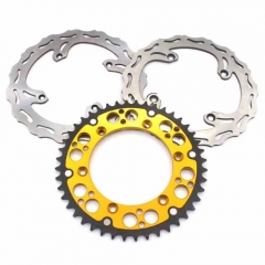 Front 250MM Rear 240MM Disc With Rear Gold Sprocket Fit SUZUKI RMZ