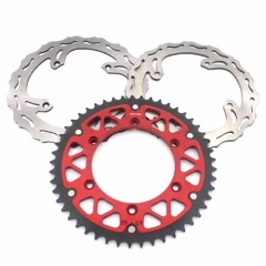 Front 250MM Rear 240MM Disc With Rear Sprocket Red Fit SUZUKI RMZ